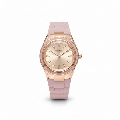 Coach PRESTON Women's Watch Pink, PINK SILICONE STRAP Model 14503574