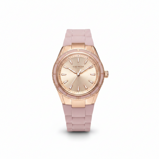 Coach PRESTON Women's Watch Pink, PINK SILICONE STRAP Model 14503574