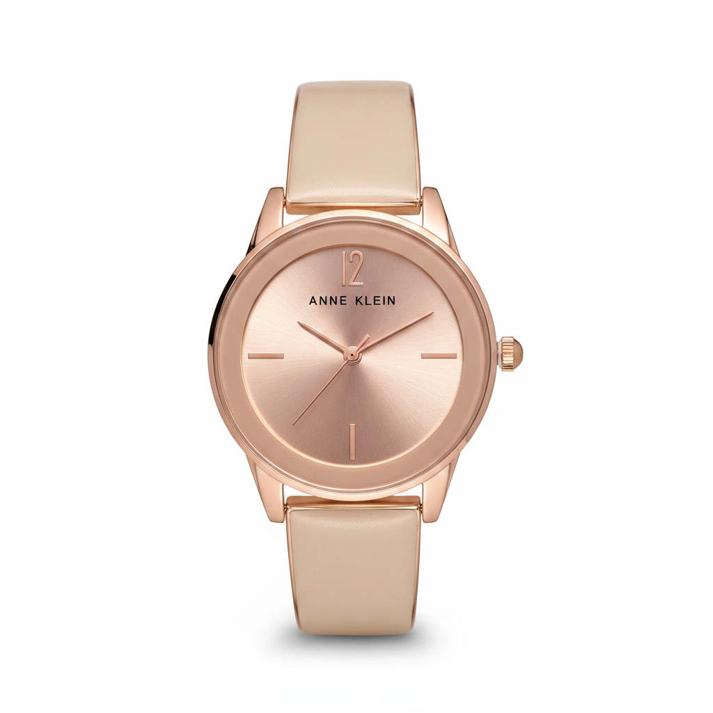 Anne Klein Women's Genuine Diamond Dial l Beige Bangle Watch l AK/3930TNRG