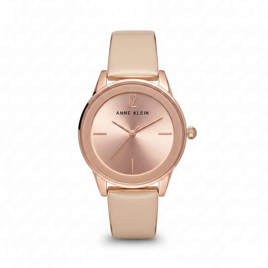 Anne Klein Women's Genuine Diamond Dial l Beige Bangle Watch l AK/3930TNRG