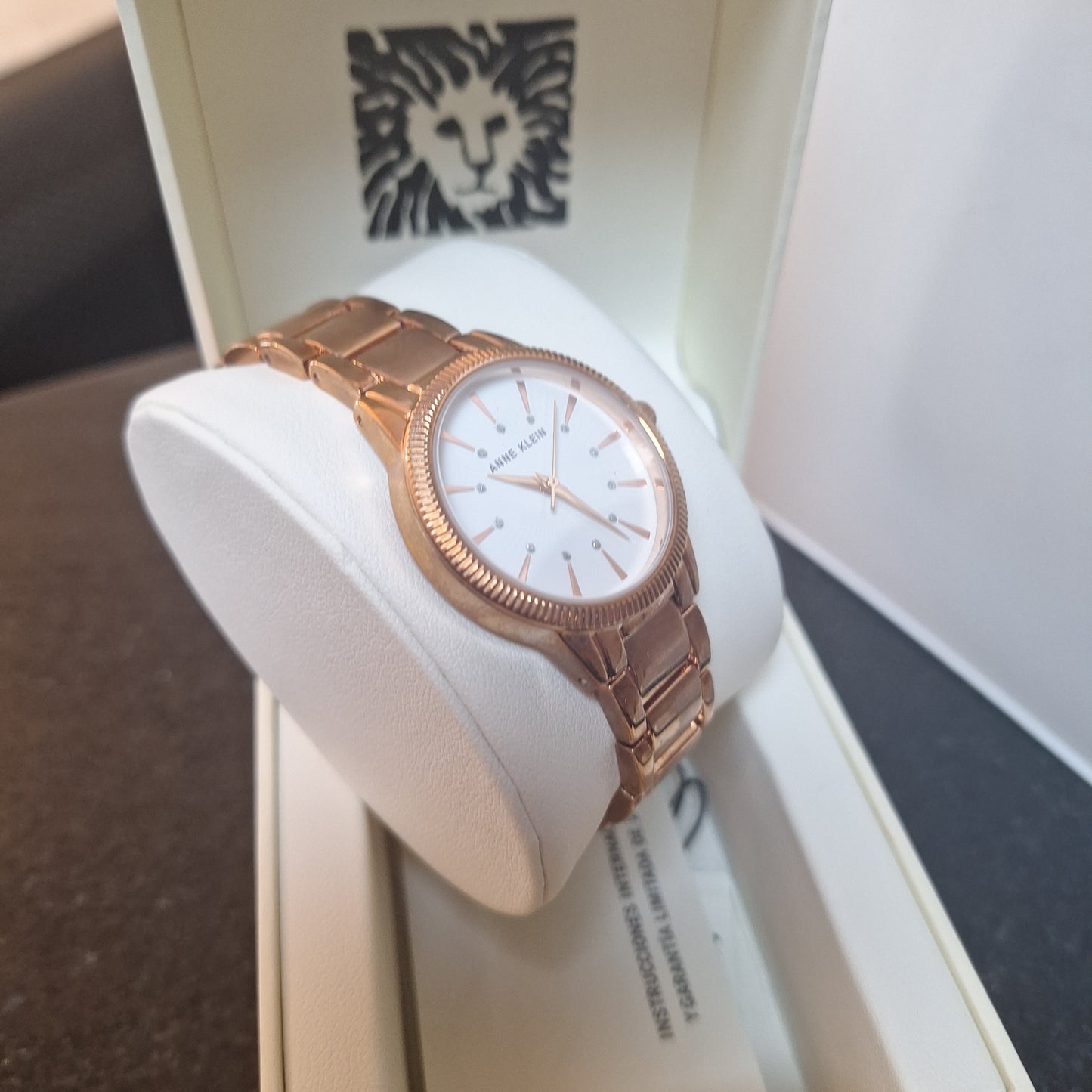 Anne Klein Womens Quartz Watch, Analog Display and Stainless Steel Strap