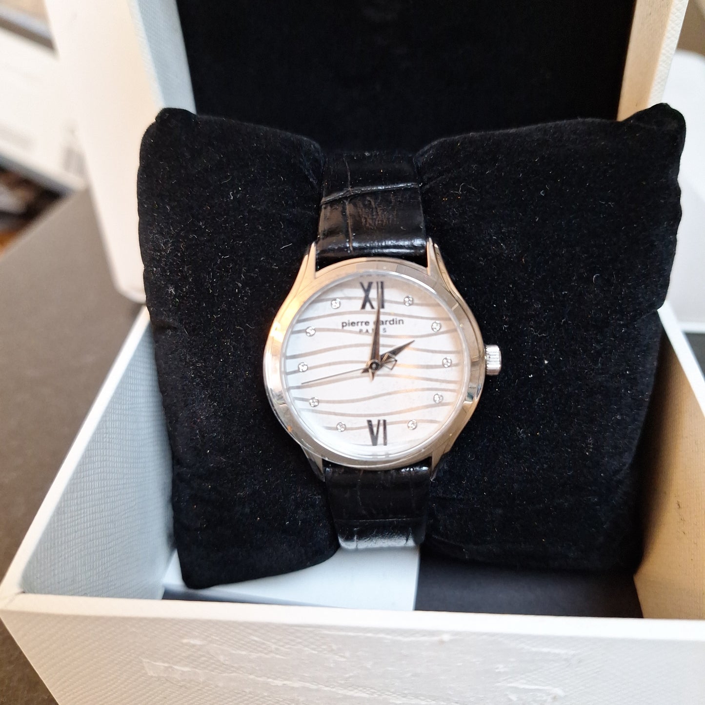 Pierre Cardin Womens Quartz Watch, Analog Display and Leather Strap