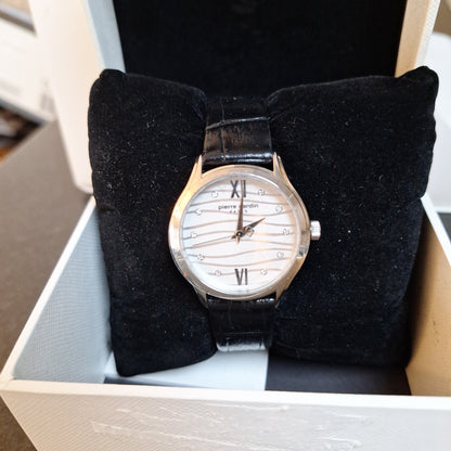 Pierre Cardin Womens Quartz Watch, Analog Display and Leather Strap