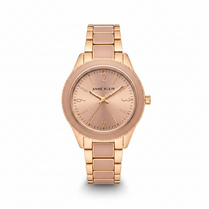 Anne Klein Women's Bracelet Watch, Pink/Beige l AK/3212LPRG
