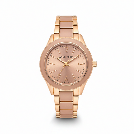 Anne Klein Women's Bracelet Watch, Pink/Beige l AK/3212LPRG