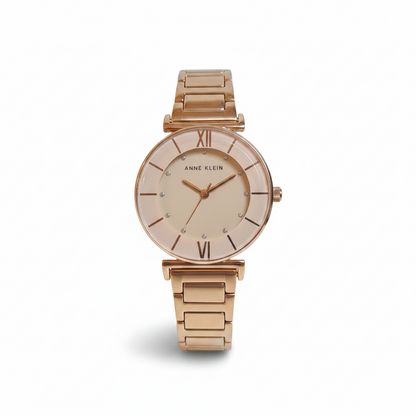 Anne Klein 3782BHRG Japanese Quartz Dress Watch with Metal Strap, Rose Gold, Women's watches,‎ AK3782BHRG