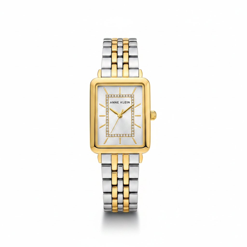 Anne Klein Women's Glitter Accented Bracelet Watch, Silver l AK/3761SVTT