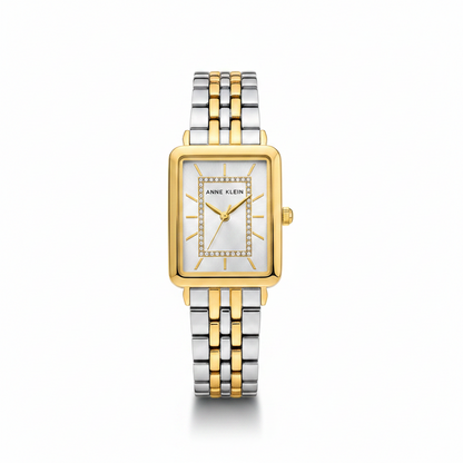 Anne Klein Women's Glitter Accented Bracelet Watch, Silver l AK/3761SVTT