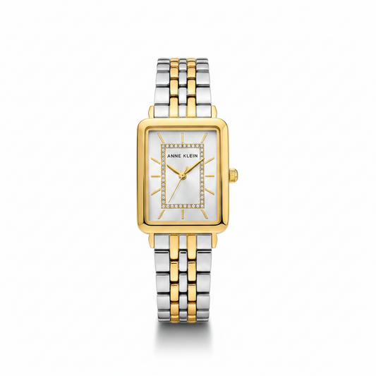 Anne Klein Women's Glitter Accented Bracelet Watch, Silver l AK/3761SVTT
