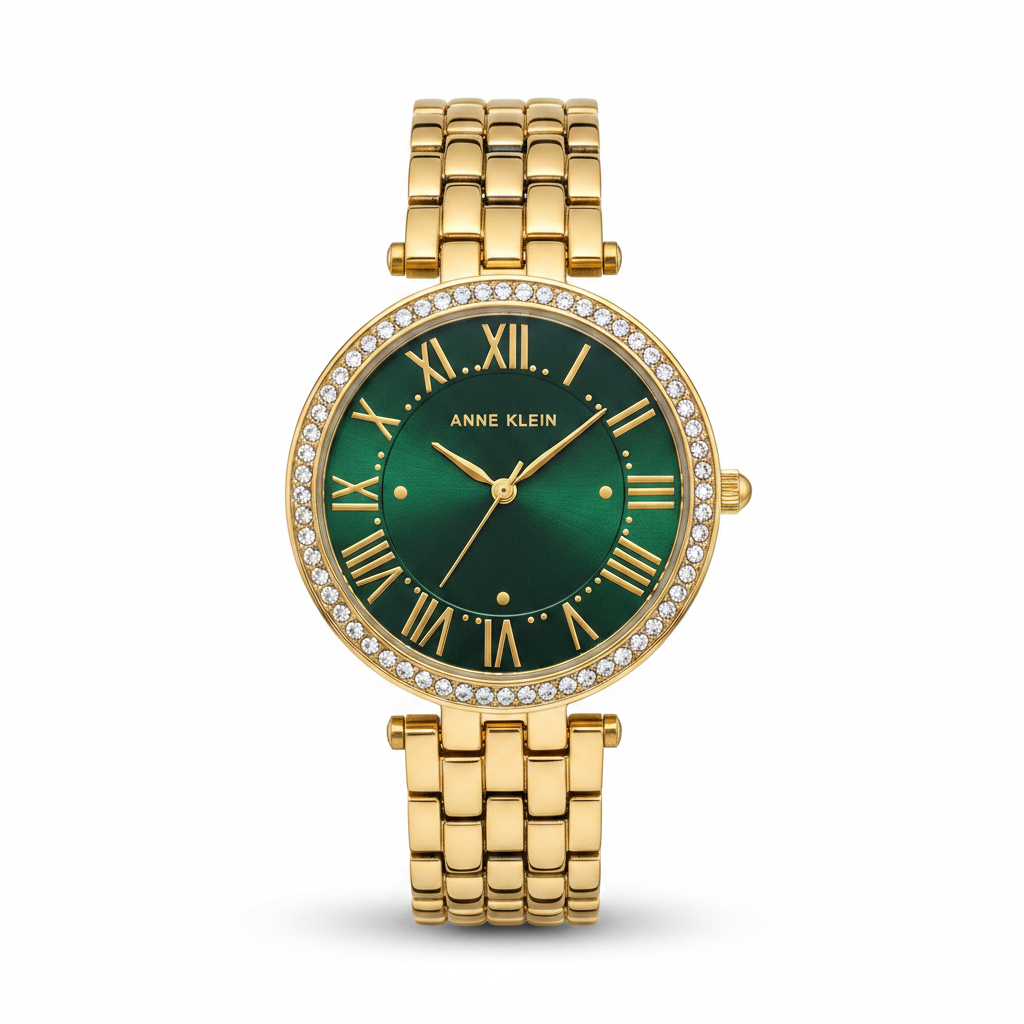 Anne Klein Women's Analog Watch with Alloy Strap, AK/2230GNGB l Gold