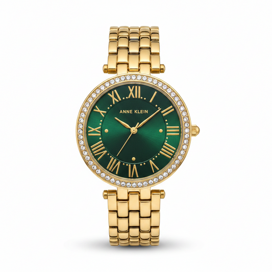 Anne Klein Women's Analog Watch with Alloy Strap, AK/2230GNGB l Gold