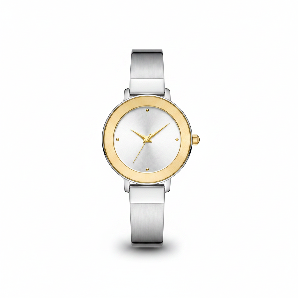 Anne Klein Women's Genuine Diamond Dial Bangle Watch, 	Silver l AK/3566
