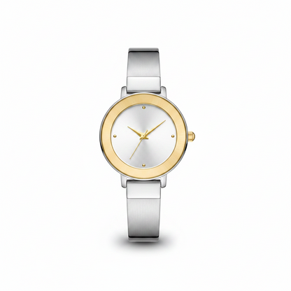 Anne Klein Women's Genuine Diamond Dial Bangle Watch, 	Silver l AK/3566