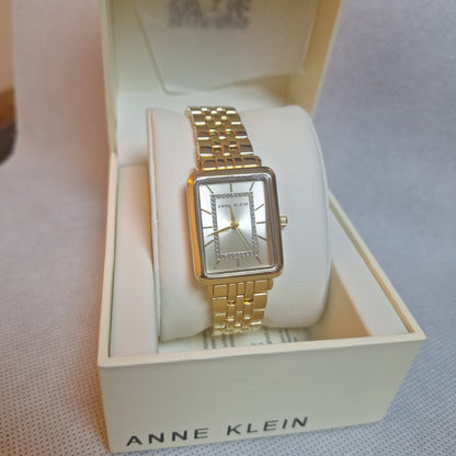 Anne Klein Women's Glitter Accented Bracelet Watch, Gold
