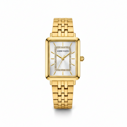 Anne Klein Women's Glitter Accented Bracelet Watch, Gold