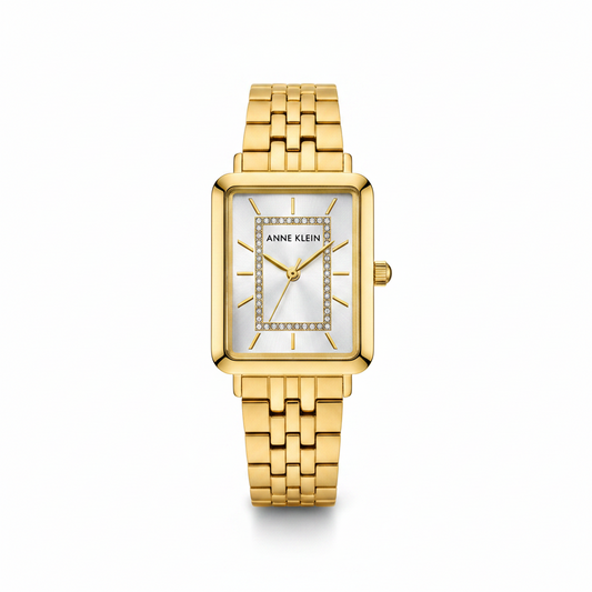 Anne Klein Women's Glitter Accented Bracelet Watch, Gold