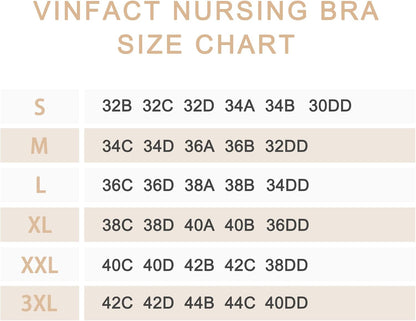 Vinfact Soft Nursing Bras, Seamless, Wireless Breastfeeding Bralette with Extra Bra Extender