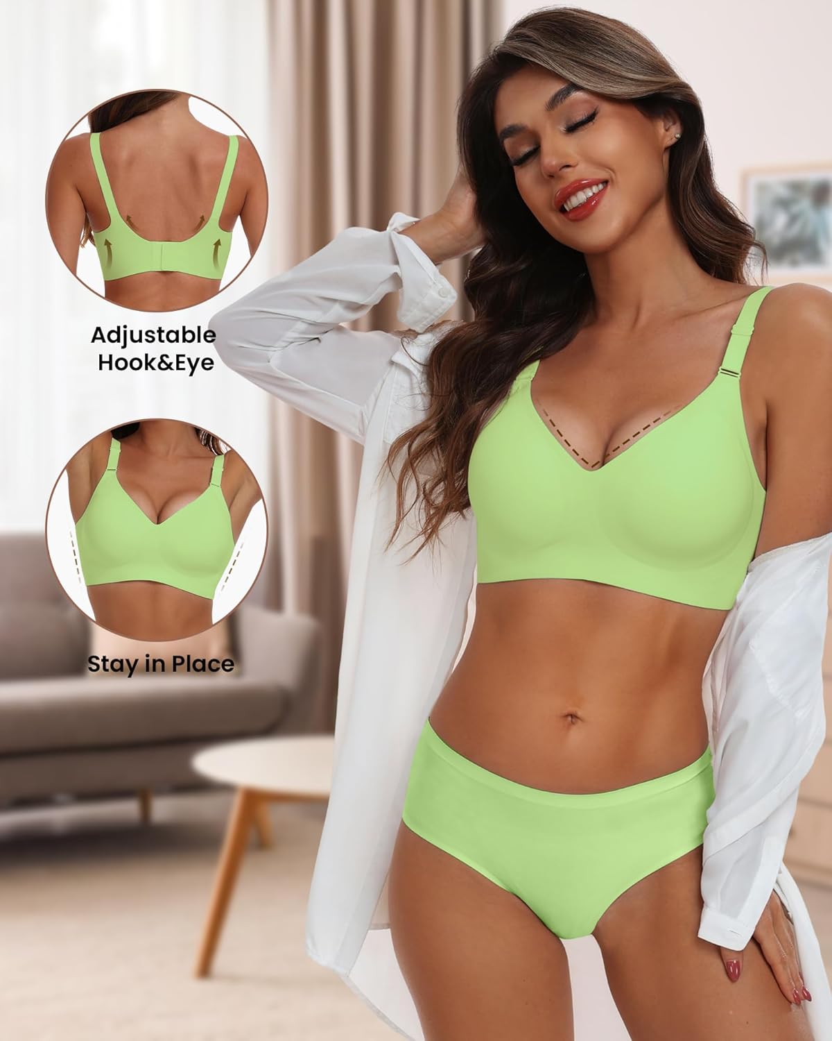 HORISUN womens Ultimate Wireless Bra Full Coverage Bra