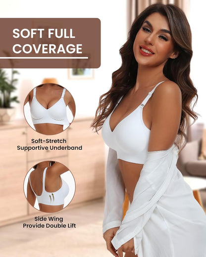 HORISUN womens Ultimate Wireless Bra Full Coverage Bra
