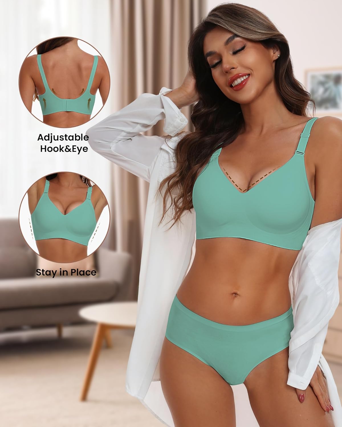 HORISUN womens Ultimate Wireless Bra Full Coverage Bra