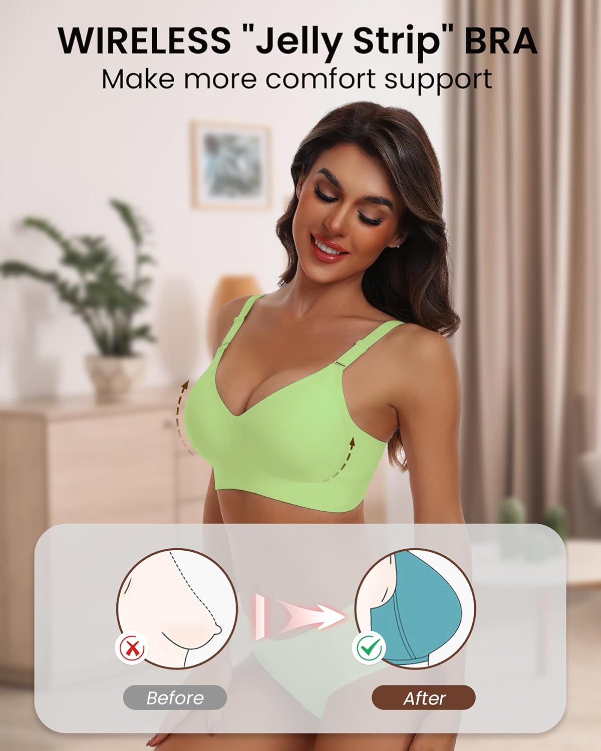 HORISUN womens Ultimate Wireless Bra Full Coverage Bra