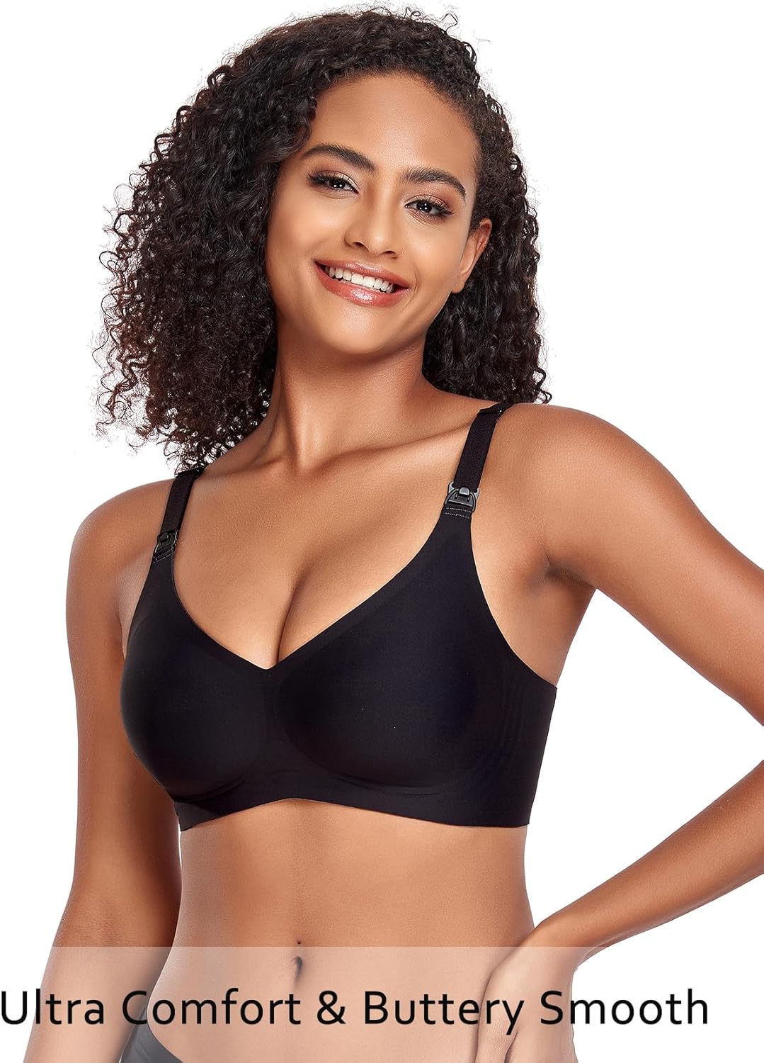 Vinfact Soft Nursing Bras, Seamless, Wireless Breastfeeding Bralette with Extra Bra Extender
