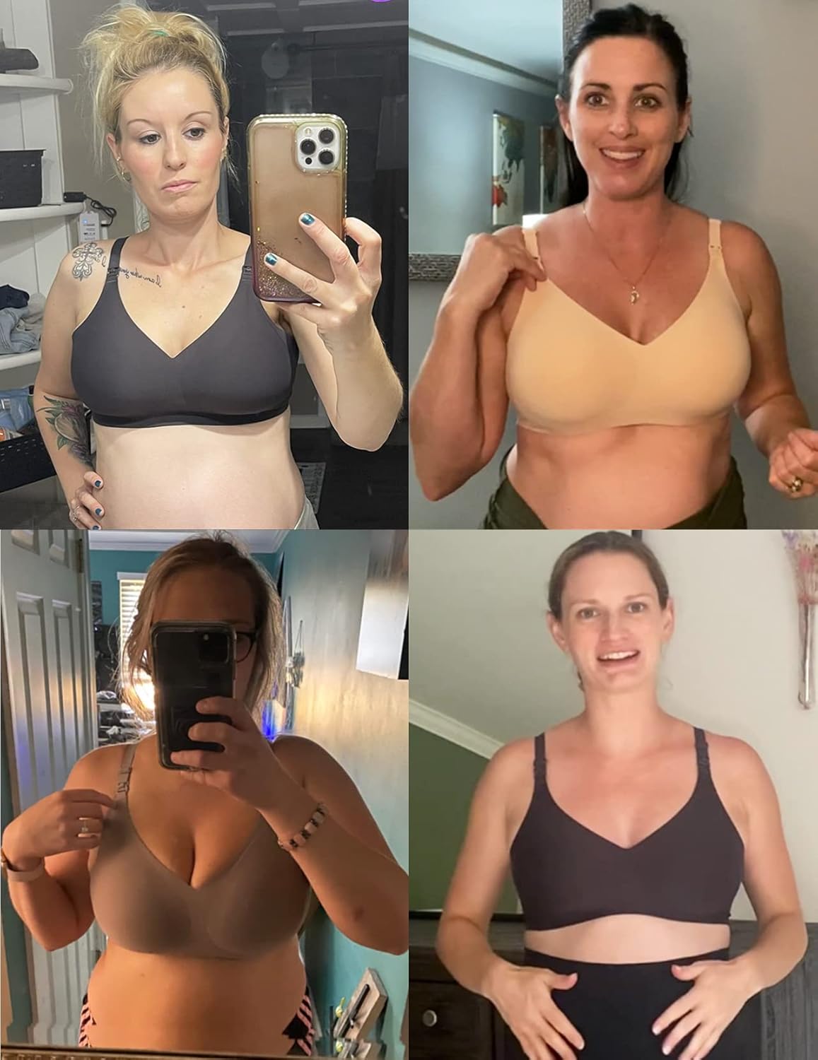 Vinfact Soft Nursing Bras, Seamless, Wireless Breastfeeding Bralette with Extra Bra Extender