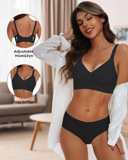 HORISUN womens Ultimate Wireless Bra Full Coverage Bra