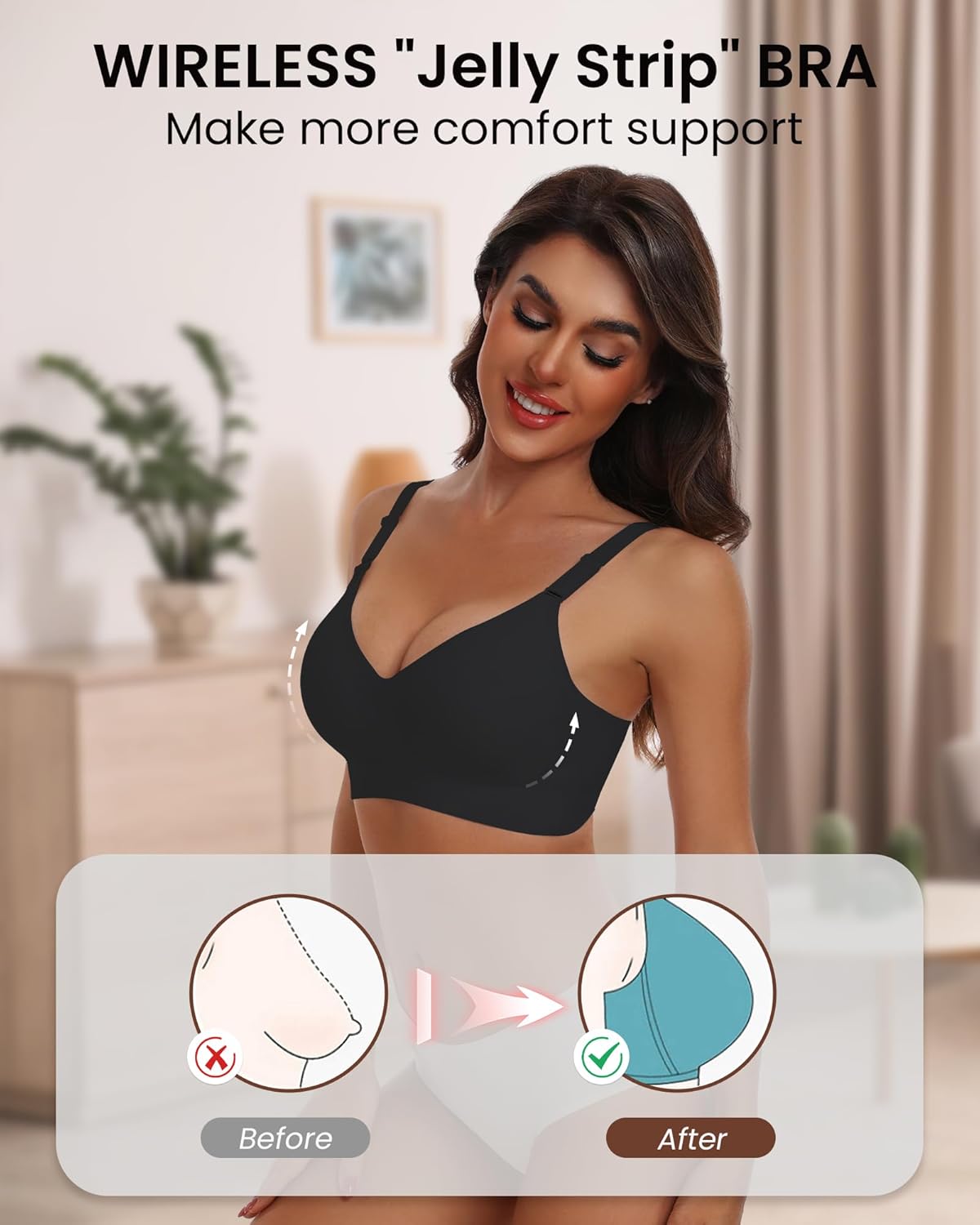 HORISUN womens Ultimate Wireless Bra Full Coverage Bra