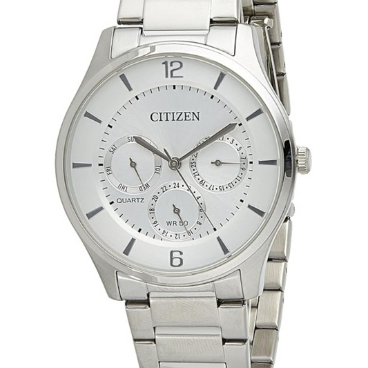 Citizen Quartz Men's Watch, Analog Display, Stainless Steel Strap
