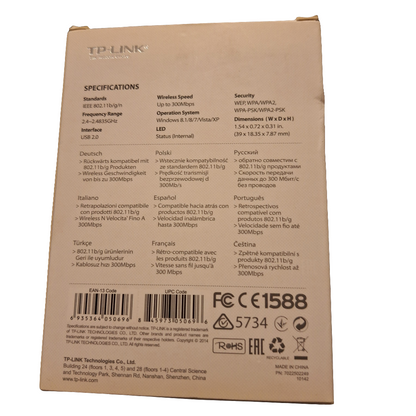 Tp link 300mbs wireless N USB adaptor
