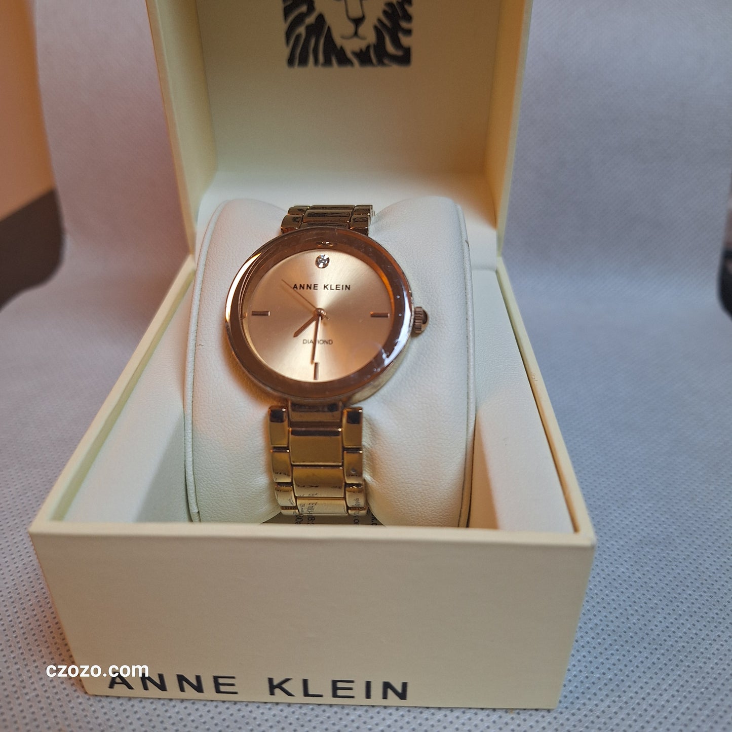 Anne Klein Womens Quartz Watch, Genuine diamond accent