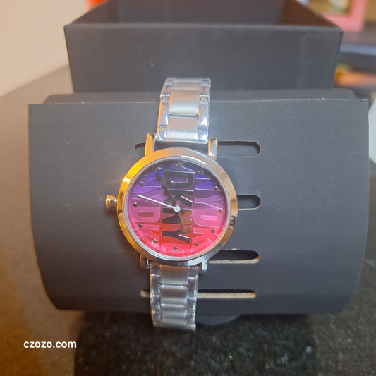 DKNY Soho Three-Hand Stainless Steel Watch