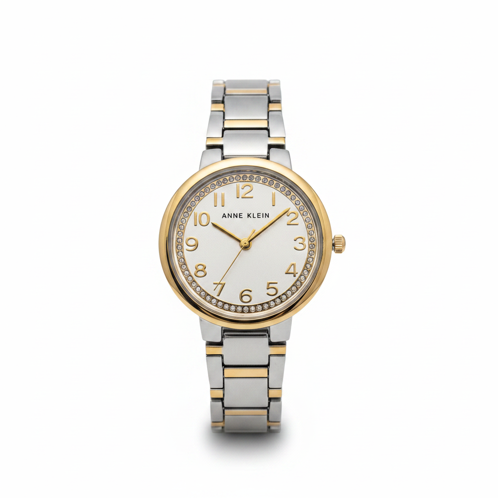 Anne Klein Women's Glitter Accented Bracelet Watch, AK/3779SVTT