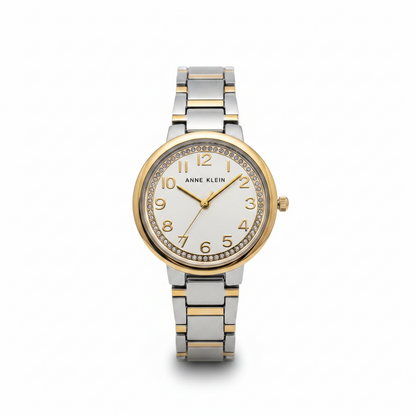 Anne Klein Women's Glitter Accented Bracelet Watch, AK/3779SVTT