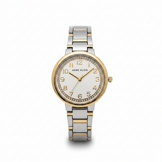 Anne Klein Women's Glitter Accented Bracelet Watch, AK/3779SVTT