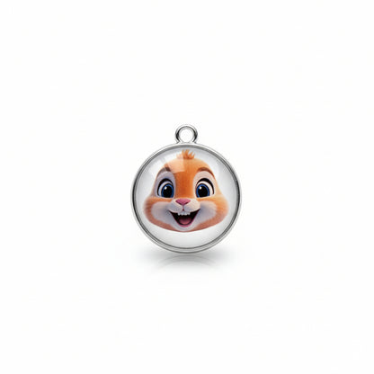 Charm with cartoon face