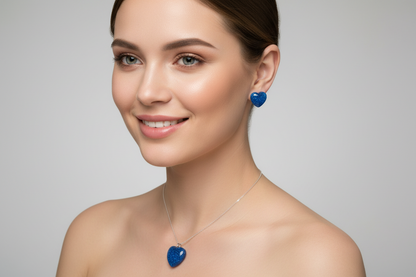 Blue earing and charm