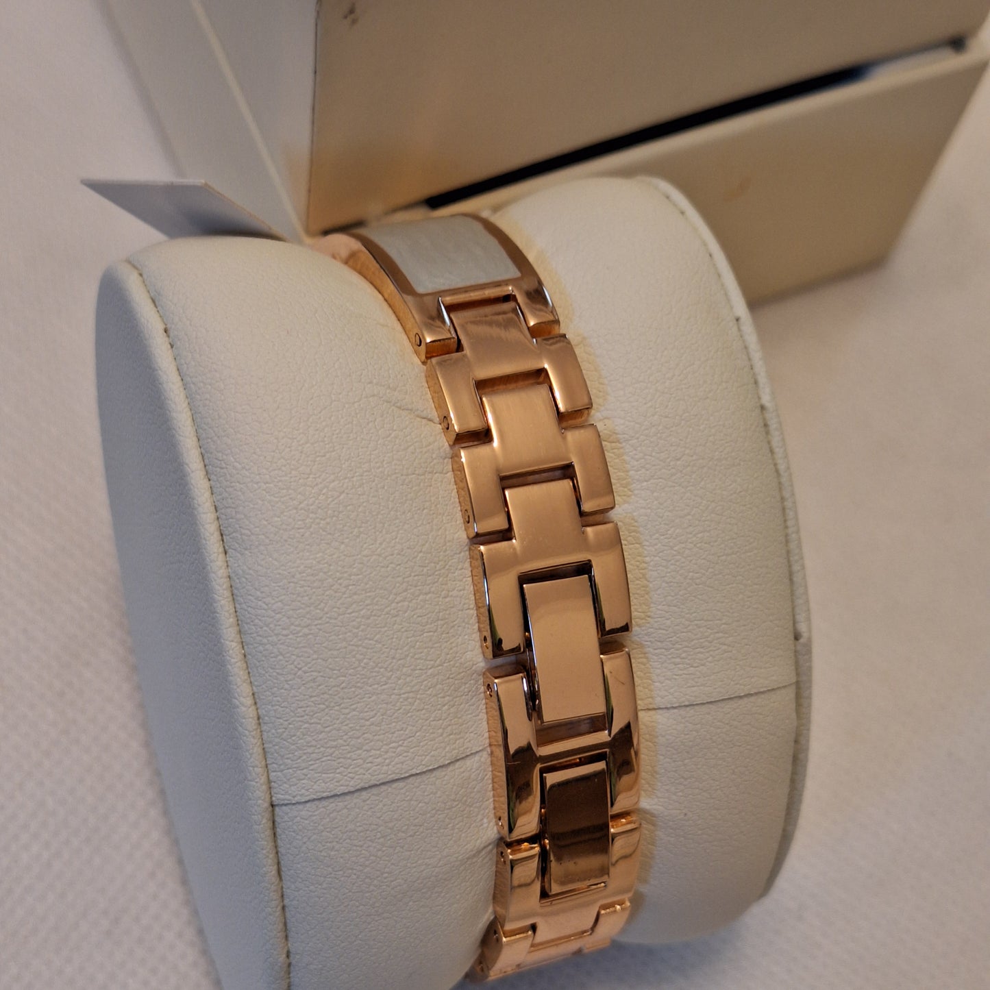 Anne Klein Women's Premium Crystal Accented Resin Bangle Watch