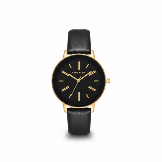 Anne klein woman watches leather strap, AK/3818GPBK