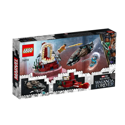 LEGO 76213 Marvel King Namor’s Throne Room, Black Panther Wakanda Forever Set with Submarine