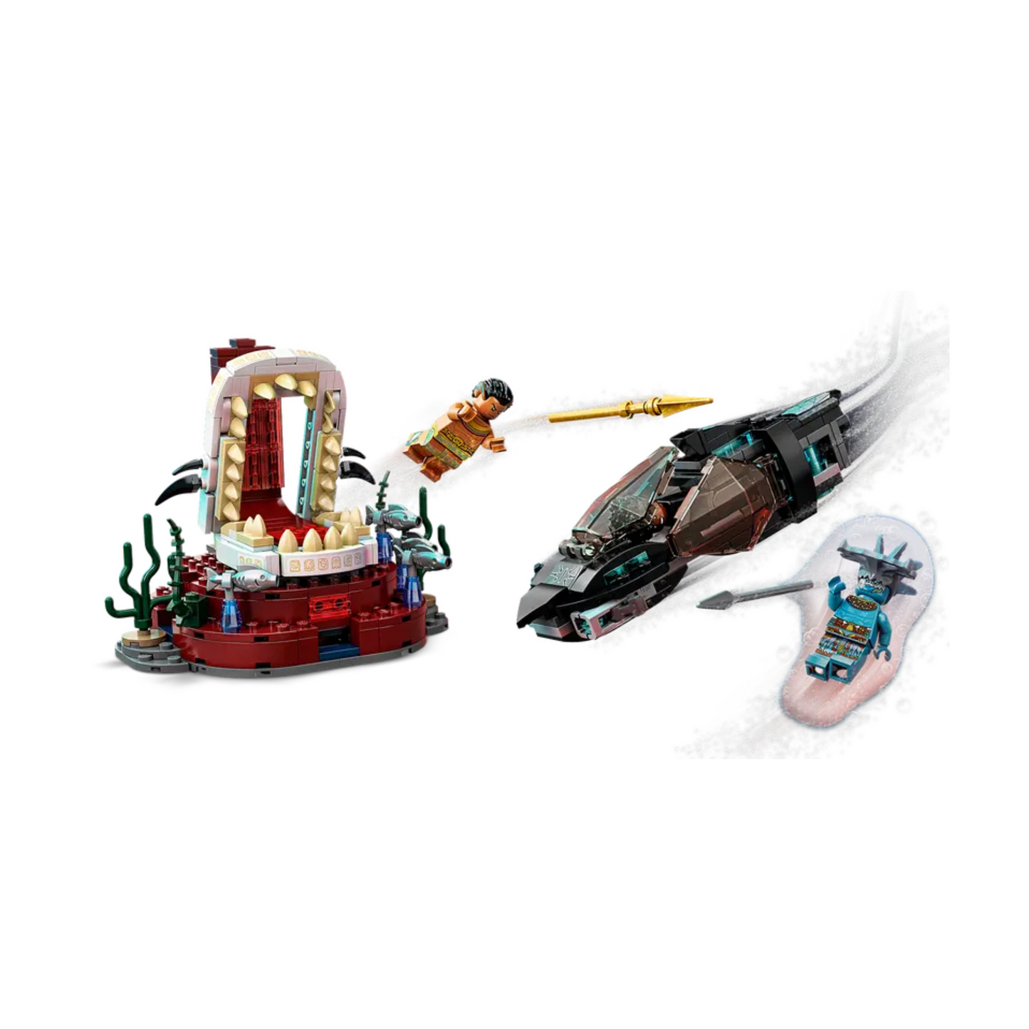 LEGO 76213 Marvel King Namor’s Throne Room, Black Panther Wakanda Forever Set with Submarine